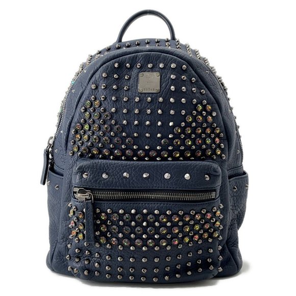 MCM backpack studded leather bag - Picture 1 of 10